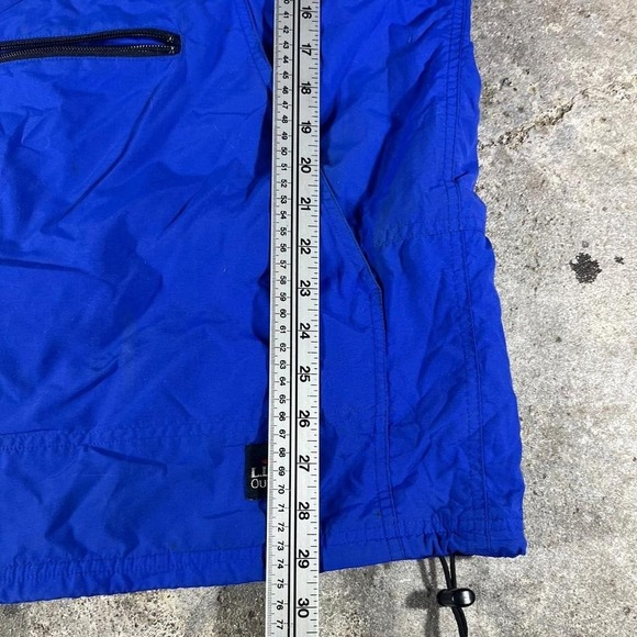 LL Bean Outdoors Blue Anorak Hooded Pullover Jacket Men's Medium - Picture 6 of 7